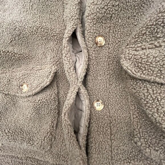 ONEILL Jacket Women's Large Brown Button Up Collared Sherpa Pockets Coat - Picture 4 of 10